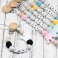 【VisioN Shop】Silicone Personalised Name Baby Pacifier Clips, Funny Pacifier Mouse Holder Baby, Baby Shower Gift BPA Free. 