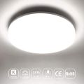 Leoeu LED Flush Mount Ceiling Light Fixtures with Remote Control, Round 8.6inch 18W 1800LM Super Bright Dimmable Ceiling Lighting Fixtures for Bedroom Bathroom Kitchen Kids Room, 3000K-4000K. 