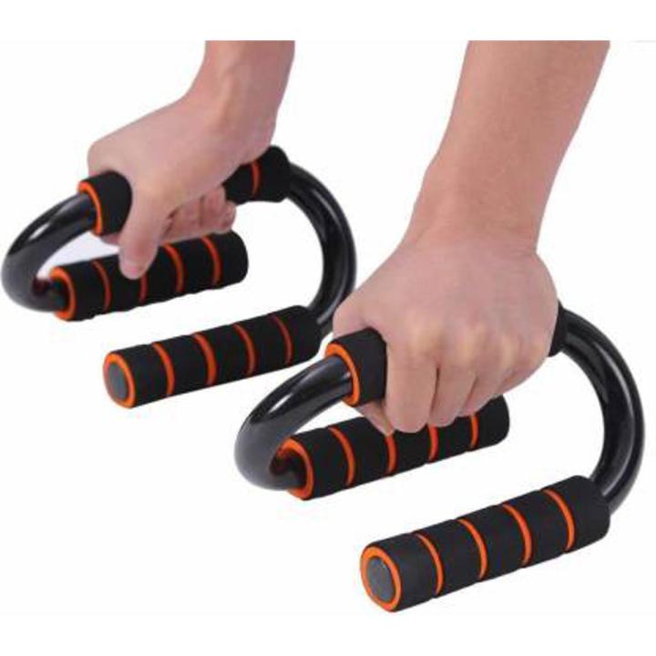 Push up Handles Bars Multi Gym S Shaped Non Slip Foam Grips Muscle Chest & Shoulder Strength Training Fitness Workout Press Up Sits Bar Stands Push Up Bar Hand Exerciser Muscle Tool Indoor Gym Equipment Lightweight Stand Steel Workout