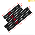 TOYOTA LOGO CARBON FIBER SILL PROTECTOR 4 Pcs. 
