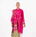 Maahru Unstitched Fabric For Women - 2 Piece Khaddar - Pinky loom. 