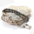 Sang e hadeed Stone Tasbeeh 33 Beads (Size 6MM) - Turkish Design Tasbih ( hematite ) muslim hadeed  e chini ( seeni ) zikr prayer Tasbeeh - handmade Rosary 6mm tasbi counter Stress Relaxation. 