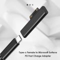 65W/102W PD Fast Charging USB C Power Supply For Microsoft Surface Pro X 8 7 6 5 4 3 Go Book Converter Charger For Microsoft. 