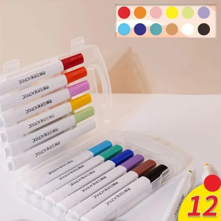 Acrylic%20Paint%20Marker%20Pen,%2012%20Color%20Marker%20Pen%20Set%20Quick%20Dry%20Art%20Supplies%20for%20Kids%20and%20Adults%20-%20Image%204