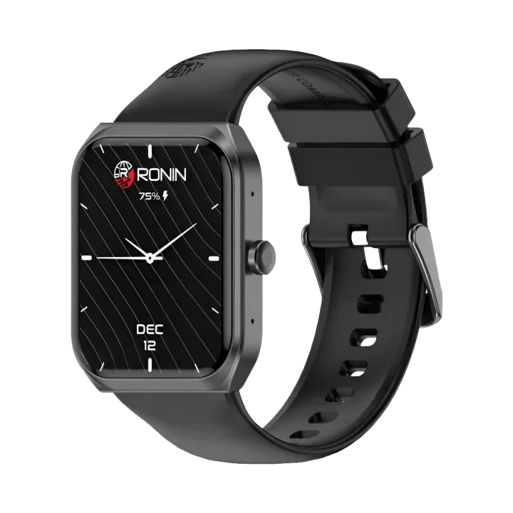 RONIN R-03 BT Calling Smart Watch With 1.9" Screen - Heart Rate 24 hours Sleep Monitor Fitness Watch For Men & Women With Extra Strap - IPX68 Waterproof Smartwatch