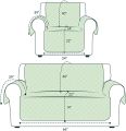 Quilted Sofa Cover - 7 Seater (3+2+1+1 With Side Pockets) - Sofa Runner - Sofa Protector Coat. 