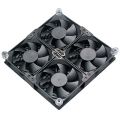 Pack of 4 Attached - DC 12V High Quality Fast Cooling Fan Attached Together - Size: 92x92x25mm. 