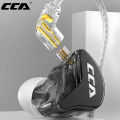 CCA CRA in Ear Monitor Headphones Ultra-Thin Diaphragm Dynamic Driver IEM Earphones Clear Sound Deep Bass Wired Earbuds. 