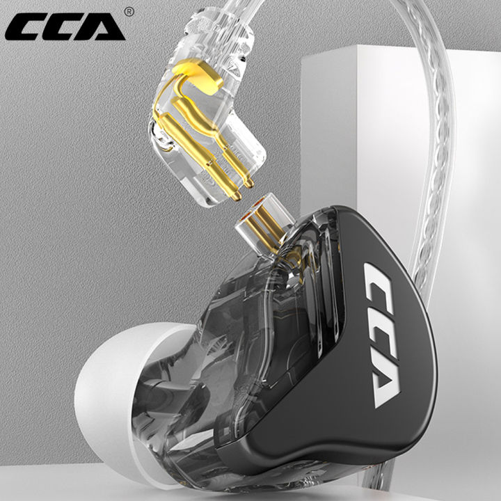 CCA CRA in Ear Monitor Headphones Ultra-Thin Diaphragm Dynamic Driver IEM Earphones Clear Sound Deep Bass Wired Earbuds