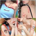 5 Sheets Colorful Butterfly Tattoo Stickers Collarbone Flower Arm Waterproof Non Reflective Disposable Temporary Tattoo. 
