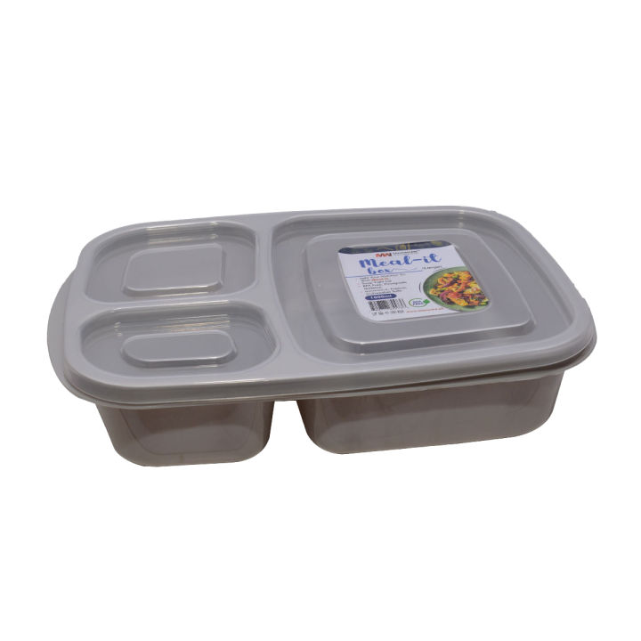 Maxware Household Meal-it Box Large 1000ml, Lunch Box with three portions/Compartments