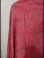 Pink embroidered Pashmina Stole. 