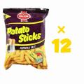 Kolson Potato sticks in Pepper and Salt flavour (12 pcs of RS 10) or (6 pcs of RS 20). 