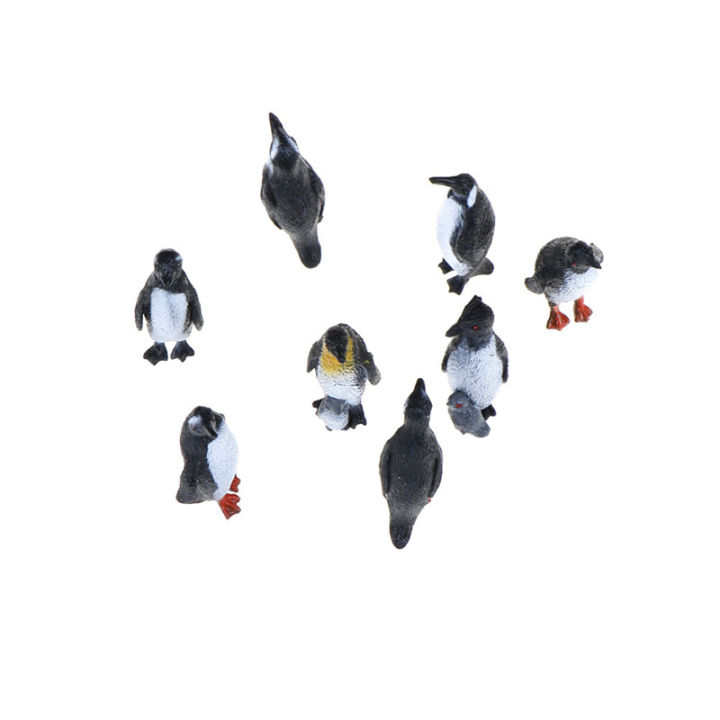 8pcs/set Plastic Ocean Animal Small Penguin Figure Model Toy GJCUTE