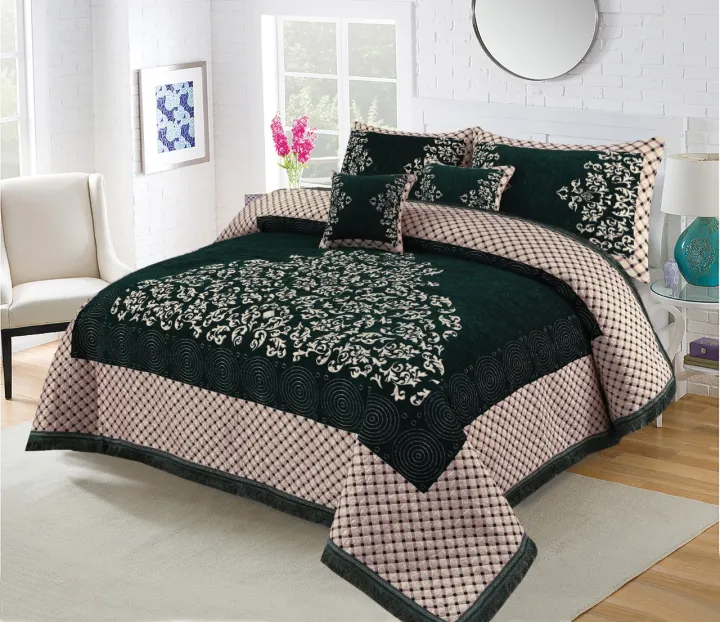 Velvet%20Jacquard%20Bed%20Sheet%205%20Pcs%20set%20King%20Size%20-%20Great%20Gift%20for%20Any%20Occasion%20-%20Bed%20sheet%20-%20Bed%20sheet%20king%20size%20%7C%20Available%20at%20Dowio%20-%20Image%205