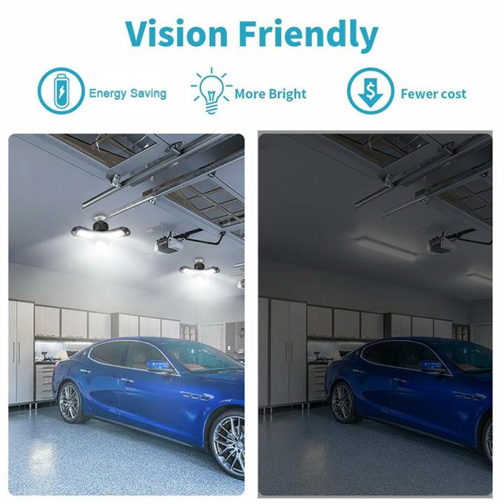 Favorite 40/60/80W Radar Sensor LED Garage Light Bulb Deformable Motion Activated Lamp