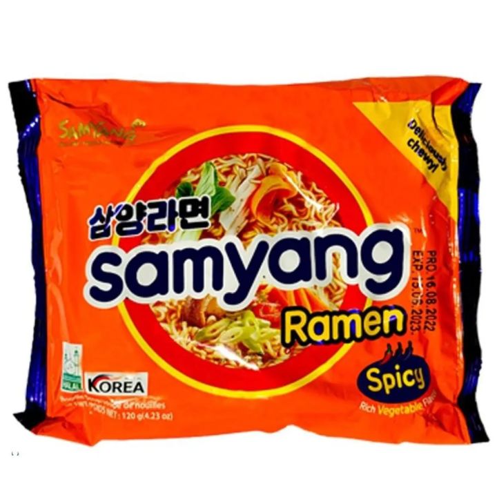 Samyang Korean Original Orange Ramen Noodles 120gm Single Pack Instant Noodles Imported Noodles