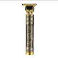 ZA T9 Gold Trimmer Metal Body WITH FREE [[Beard Shapper]] , Hair Trimmer , Rechargeable Hair Trimmer , Rechargeable Beard shaver , T9 Shaver With Metal Body For Mens. 