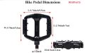 2 x paddle For Bycycle Black Color"Bike Pedals Non-Slip Bicycle" For Smooth Ride For Small Medium and Full Size Bycycles Steel Spindle Heavy Plastic Body Non Breakable. 