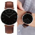 Hannah Martin Men's Watch, Ultra-thin 6.9mm Simple Dial Japanese Movement Fashion Business Quartz Watch, Ideal choice for Gifts. 