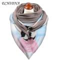 ECHIDNA Warm Scarves Thickness Fine Stitching Exquisite Cute Cats Pattern Winter Triangle Scarf. 