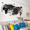 3D wall clock | world map wall clock | DIY wall clock World Map Wooden Wall Clock for Home and Offices, wall clock for bedroom.. 