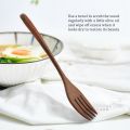 8 Pcs Wooden 9inch Japanese Spoon Fork Set Kitchen Wooden Cutlery Set. 