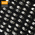 Stainless Steel Jewelry Great Wall Band Rings Tarnish Free Jewelry 18k Gold Plated Simple Wide Hollow Rings For Women. 
