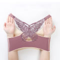Butterfly Beauty Back Bra Latex Push Up Bra Gathered Breathable Without Rims With Padded Seamless Bra Plus Size. 