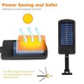 Solar Street Light Motion Sensor 120COB LED Three Lighting Modes, IP67 Water Proof Solar Security Light Flood Light Lamps for Garage, Patio, Path, Garden, Eave, Fence, Entrance Outdoor Lighting. 