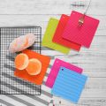 2 pcs Heat Pad Square Shape Silicon Pad Hot Heat Resistant Pot Holder. 
