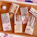 6 PCS Kawaii Retractable Pen Set Gel Pens Cartoon Cute 0.5 mm School&Office Supplies Kawaii Stationery Ballpoint Pen. 