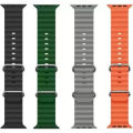 PACK OF 4 High Quality Trail Loop Ocean Silicone Strap Compatible for 44mm 49mm 45mm Watches 42mm/44mm/49mm Watch Silicon Loop Band Smart Strap - Ocean Band straps for Smart iwatch series 1/2/3/4/5/6/ -Suitable for T500 plus  w26+ T55 Mc 72 pro hw22. 