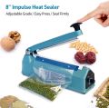 8 Inch Impulse Bag Sealer.200mm Impulse Manual Sealer Heat Sealing Machine With 8 Gear Temperature Control Manual Poly Bag Heat Sealer. 