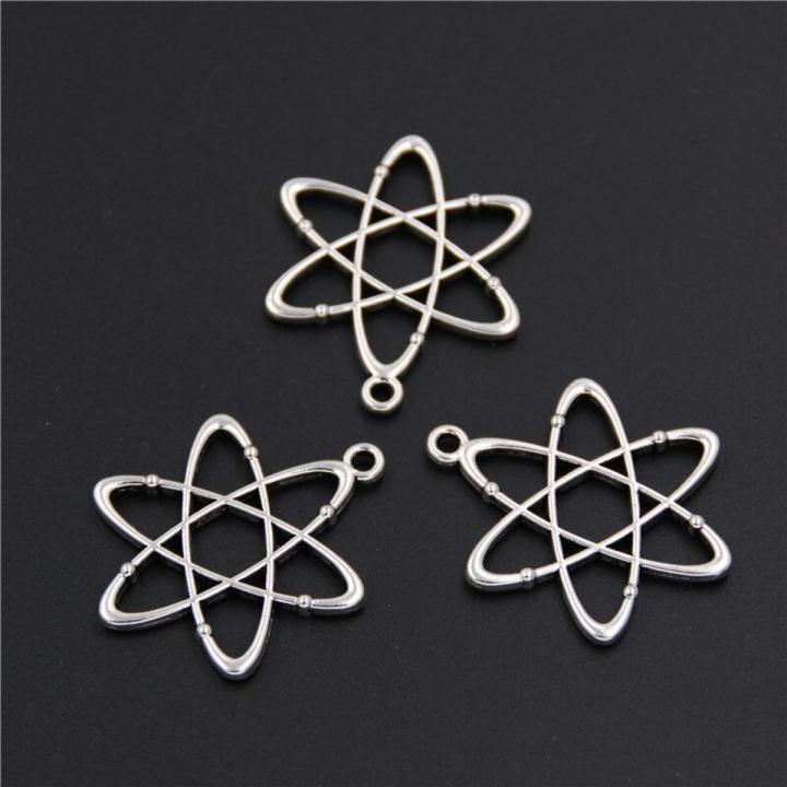 【happy one】10pcs Color Zinc Alloy Charms atom chemistry for Jewelry Making DIY Handmade Craft A1590