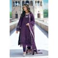 Aayra D-05 Dark Purple Summer Lawn Eid Unstitched 3 Piece Suit for Women. 