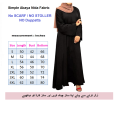 Abaya Nida Fabric without Scarf, Simple Plain Muslim Dress Abaya Dress Jubah Abaya Turkey Dress Muslim Wear for Girl Muslim Islamic Clothing for Women. 