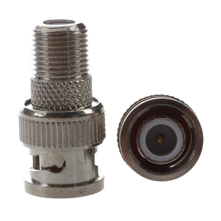 Connector-10 x BNC Male to F Female Connector-Silver
