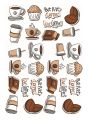 Pack of 9 and Pack of 3 options - Coffee Stickers for your belongings - Creative Coffee Stickers - Coffee Stickers Journal Stickers But First Coffee Stickers Love Capes Stickers Lores Stickers Cute Coffee Stickers Planner Stickers Scrapbook Stickers. 