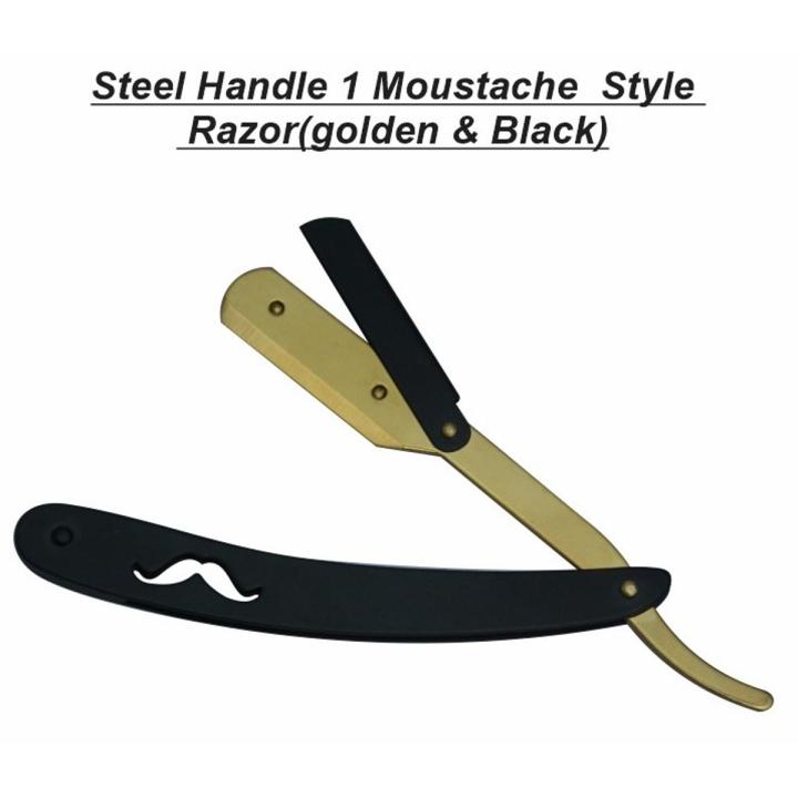 Shaving Razor Professional Cut Throat Straight Razor Gold Black Blade Barber Razor Safety Razor Ustra