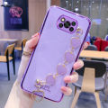 For Xiaomi POCO X3 Pro Back Cover + Love Heart Bracelet Luxury Glossy Shiny Plating Bumper Ladies Case Soft Silicone Protective Phone Cases. 