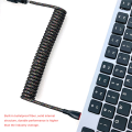 Mechanical Keyboard Cable Aviation Plug-In Cable Spring Cable Game Keyboard Cable Mechanical Keyboard Coiled Cable. 