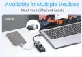 4-Port USB HUB 3.0, ORICO USB Splitter for Laptop with 0.5ft Cable, Multi USB Port Expander, Fast Data Transfer Compatible with Mac OS 10.X and Above, Linux, Android-Black. 