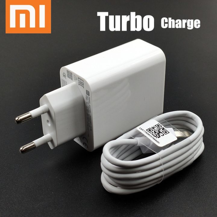 Original EU xiaomi turbo charger 27W QC 4.0 fast charge adapter usb type c cable for mi 9 se 9t cc9 redmi note 7 8 K20 Pro mix 4