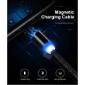 Original QC 3.0 Magnetic Fast Charging Cable + Data Cable 3A For Micro USB Android - iPhone - Type C - All in One in one Braided LED Fast Charging Cable- 3in1. 