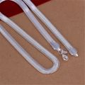 【happy one】16-24inch shipping Popular N193 Beautiful fashion Elegant silver colorSNAKE Necklace TOP quality Gorgeous. 