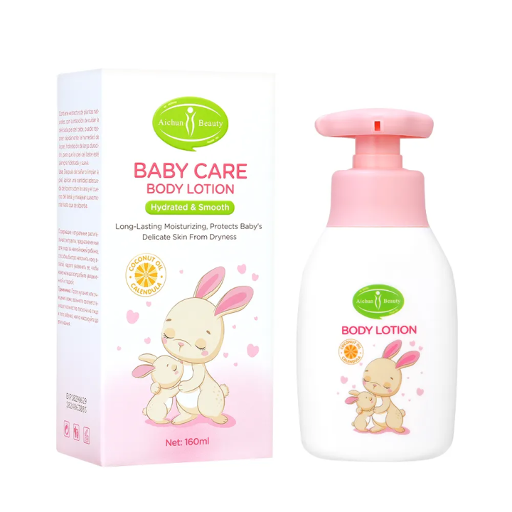 Aichun Beauty Baby Natural Moisturizing Lotion Face & Body Cream Moisturizing Body Lotion Coconut Oil Extract Skin Repair Body Cream Skin Care Baby Lotion 160ml AC3271