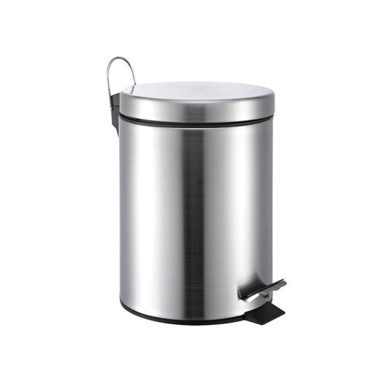 Stainless%20Steel%20Plain%20Pedal%20Dustbin/Plain%20Pedal%20Garbage%20Bin%20with%20Plastic%20Bucket-%205%20liter%20-%20Image%206