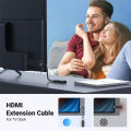 UGREEN HDMI Extender 8K HDMI Extension Cable 0.15M Male to Female Adapter Cord 8K@60Hz 2.1 Ultra High-Speed 48Gbps, for PS5,Nintendo Switch,Xbox Series X,Roku Stick,Blu-ray Laptop PC TV. 