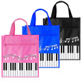 3 Pcs Piano Keys Handbag Small Piano Music Bag Reusable Tote Bag Shoulder Shopping Bag Book Bag Tote 31.5 X 11 X 28.5cm. 